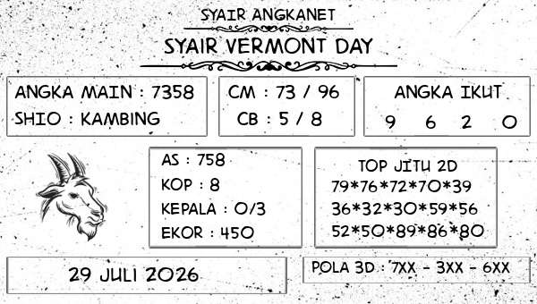 SYAIR ANGKANET - Syair Vermont Day