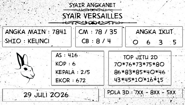 SYAIR ANGKANET - Syair Versailles