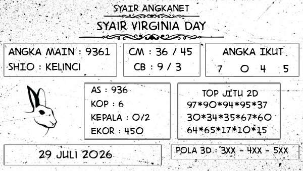 SYAIR ANGKANET - Syair Virginia Day