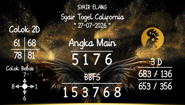 SYAIR ELANG - Syair Togel California