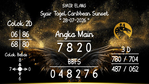 SYAIR ELANG - Syair Togel Caribbean Sunset