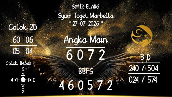SYAIR ELANG - Syair Togel Marbella