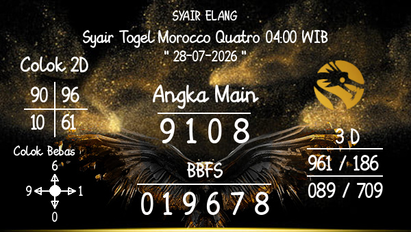 SYAIR ELANG - Syair Togel Morocco Quatro 04:00 WIB