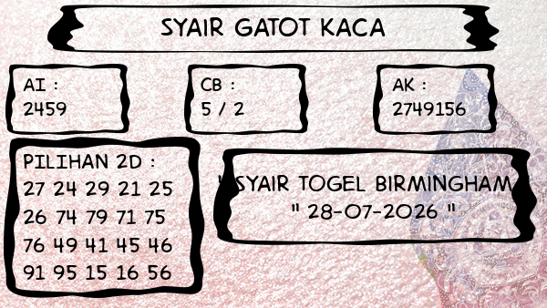 Syair Gatot Kaca - Syair Togel Birmingham