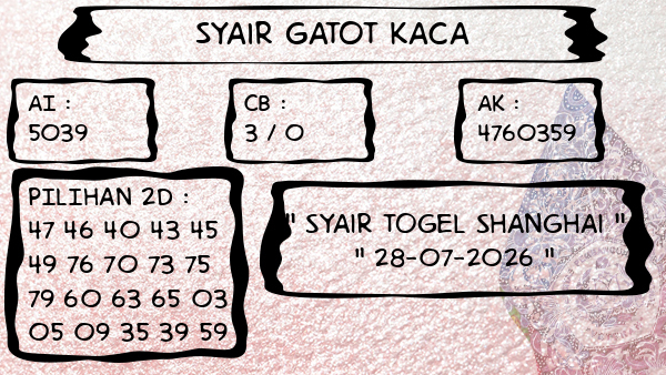 Syair Gatot Kaca - Syair Togel Shanghai