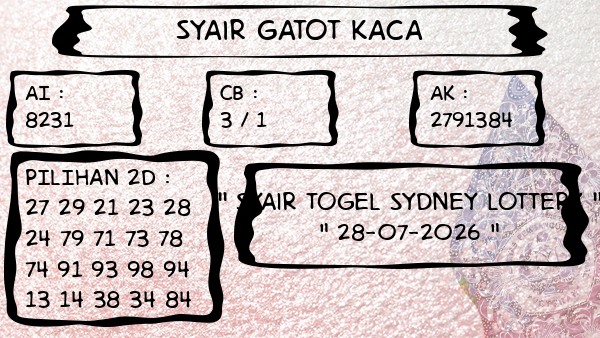 Syair Gatot Kaca - Syair Togel Sydney Lottery