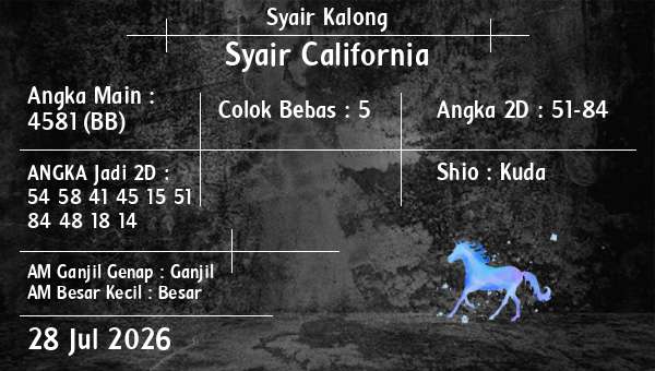 Syair Kalong - Syair California