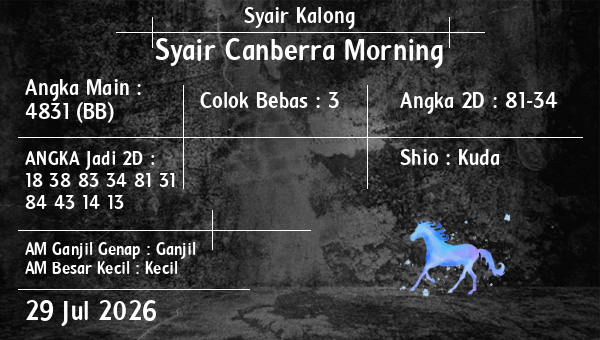 Syair Kalong - Syair Canberra Morning