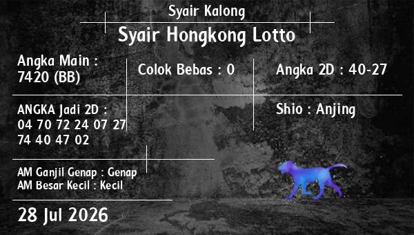 Syair Kalong - Syair Hongkong Lotto