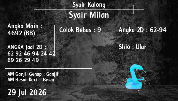 Syair Kalong - Syair Milan