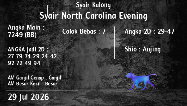 Syair Kalong - Syair North Carolina Evening