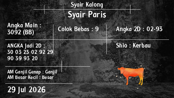 Syair Kalong - Syair Paris
