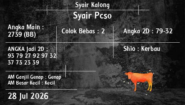 Syair Kalong - Syair Pcso