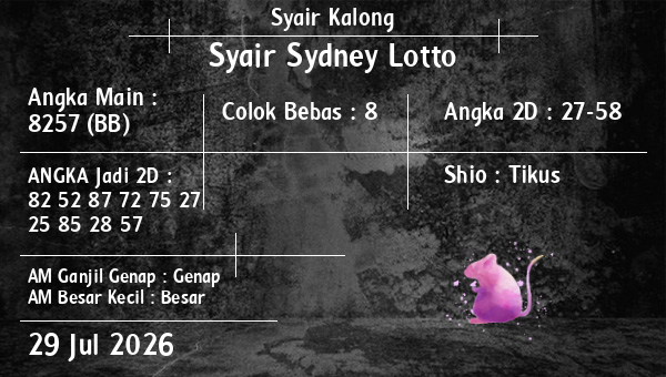 Syair Kalong - Syair Sydney Lotto