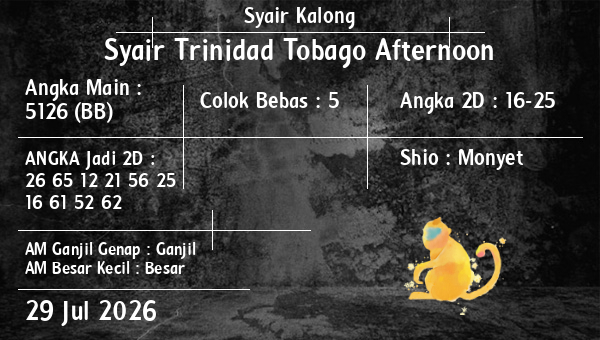 Syair Kalong - Syair Trinidad Tobago Afternoon