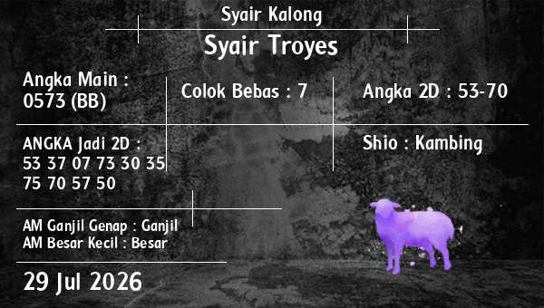 Syair Kalong - Syair Troyes