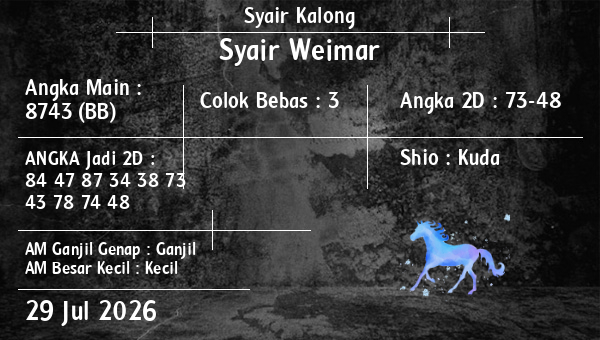 Syair Kalong - Syair Weimar