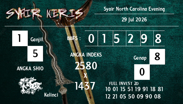  - Syair North Carolina Evening