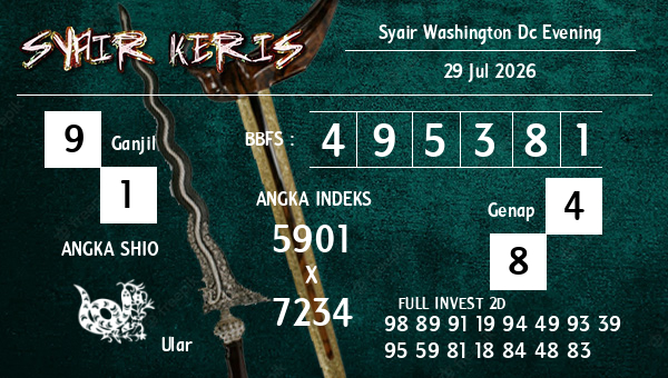  - Syair Washington Dc Evening