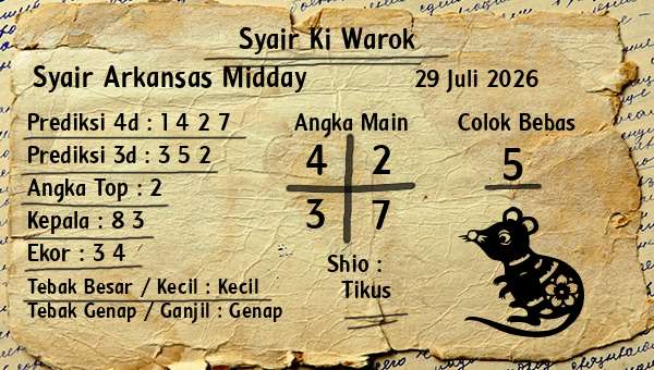 Syair Ki Warok - Syair Arkansas Midday