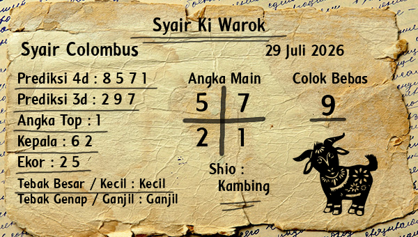 Syair Ki Warok - Syair Colombus