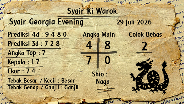 Syair Ki Warok - Syair Georgia Evening