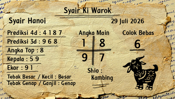 Syair Ki Warok - Syair Hanoi