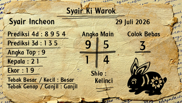 Syair Ki Warok - Syair Incheon