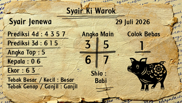 Syair Ki Warok - Syair Jenewa