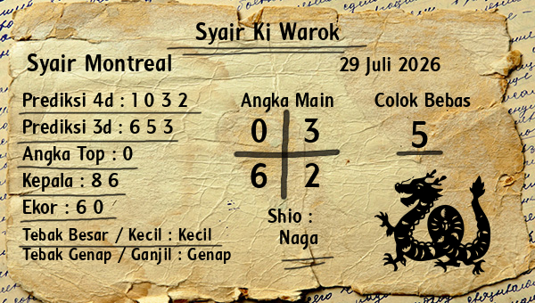 Syair Ki Warok - Syair Montreal