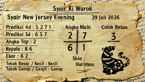 Syair Ki Warok - Syair New Jersey Evening