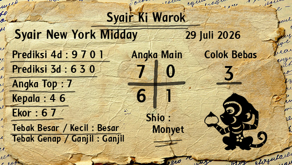 Syair Ki Warok - Syair New York Midday
