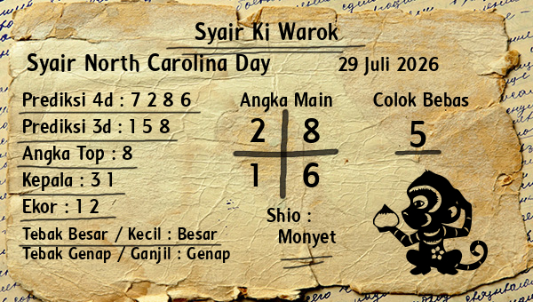 Syair Ki Warok - Syair North Carolina Day