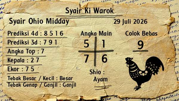 Syair Ki Warok - Syair Ohio Midday