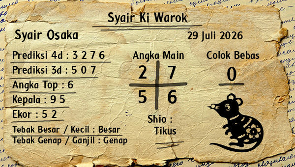 Syair Ki Warok - Syair Osaka