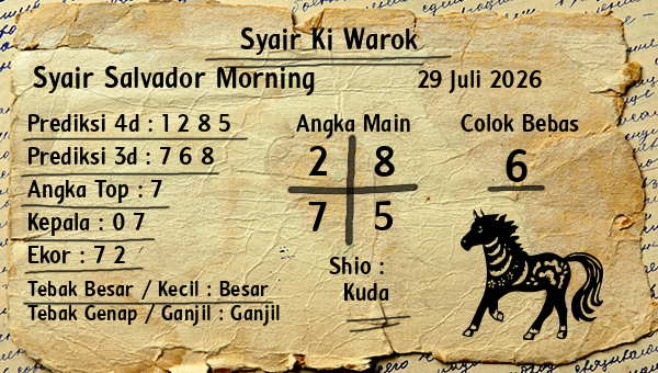 Syair Ki Warok - Syair Salvador Morning