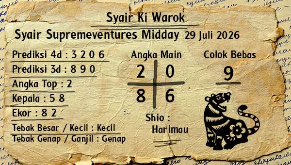 Syair Ki Warok - Syair Supremeventures Midday