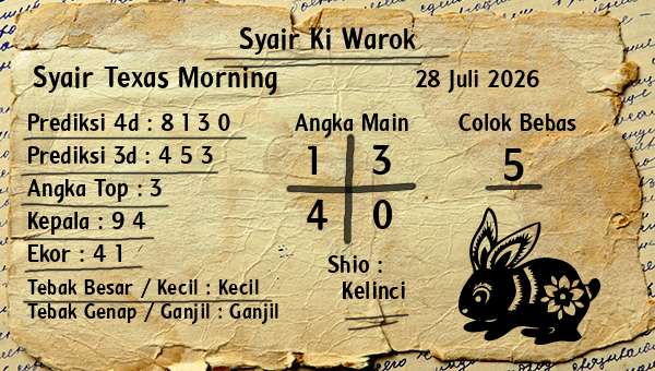 Syair Ki Warok - Syair Texas Morning