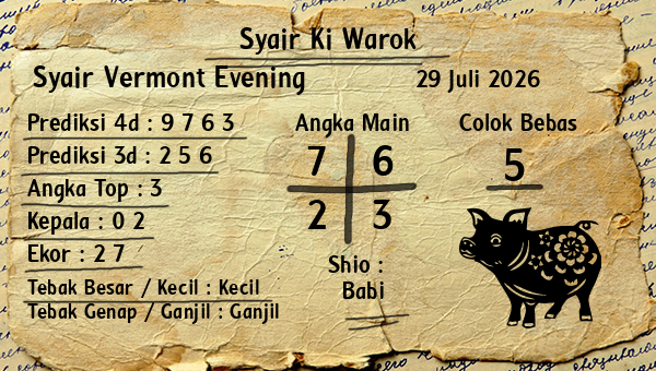 Syair Ki Warok - Syair Vermont Evening