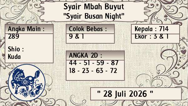 Syair Mbah Buyut - Syair Busan Night
