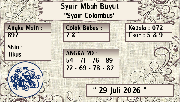 Syair Mbah Buyut - Syair Colombus