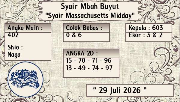 Syair Mbah Buyut - Syair Massachusetts Midday