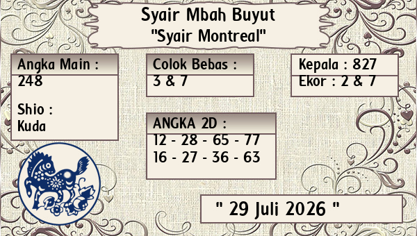 Syair Mbah Buyut - Syair Montreal