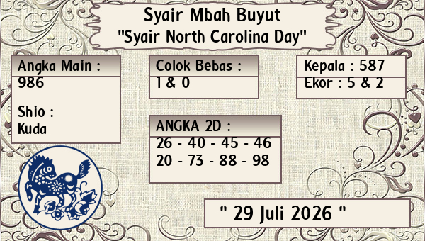 Syair Mbah Buyut - Syair North Carolina Day