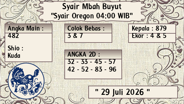 Syair Mbah Buyut - Syair Oregon 04:00 WIB