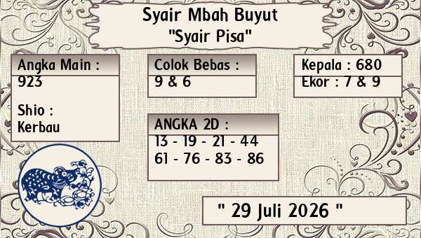 Syair Mbah Buyut - Syair Pisa