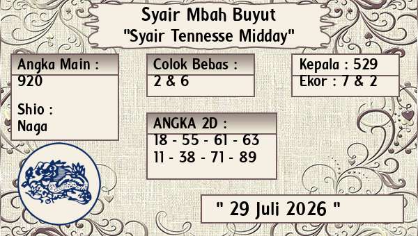 Syair Mbah Buyut - Syair Tennesse Midday