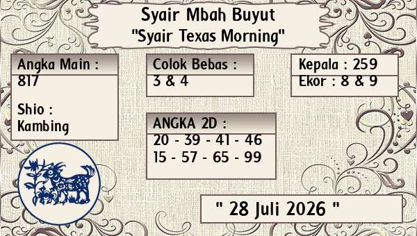 Syair Mbah Buyut - Syair Texas Morning