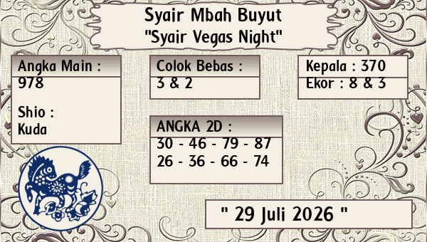 Syair Mbah Buyut - Syair Vegas Night