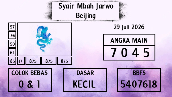Syair Mbah Jarwo - Beijing